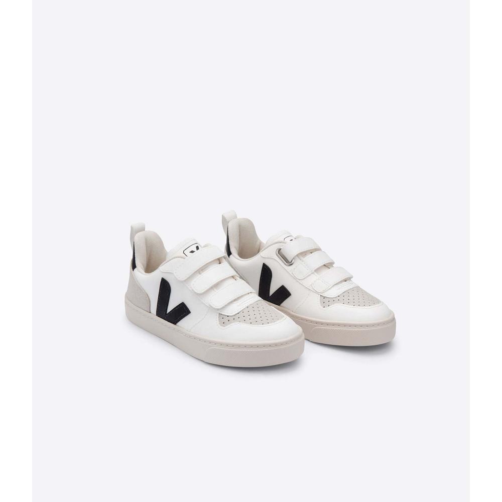 Veja V-10 CWL Kids' Shoes White/Black | NZ 773ZUT